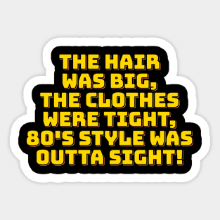 80s Style Sensation Sticker